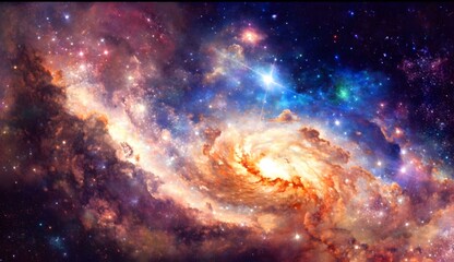 Fototapeta na wymiar galaxy in space -- Generate AI