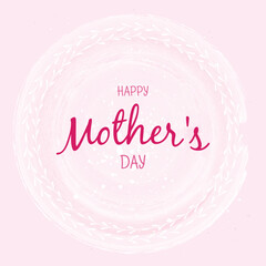 Mother`s day watercolor card design illustration