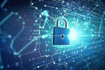cybersecurity, binary code lock, Big data and cybersecurity, generative ai