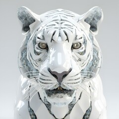 future technology sense glass art tiger --generative AI