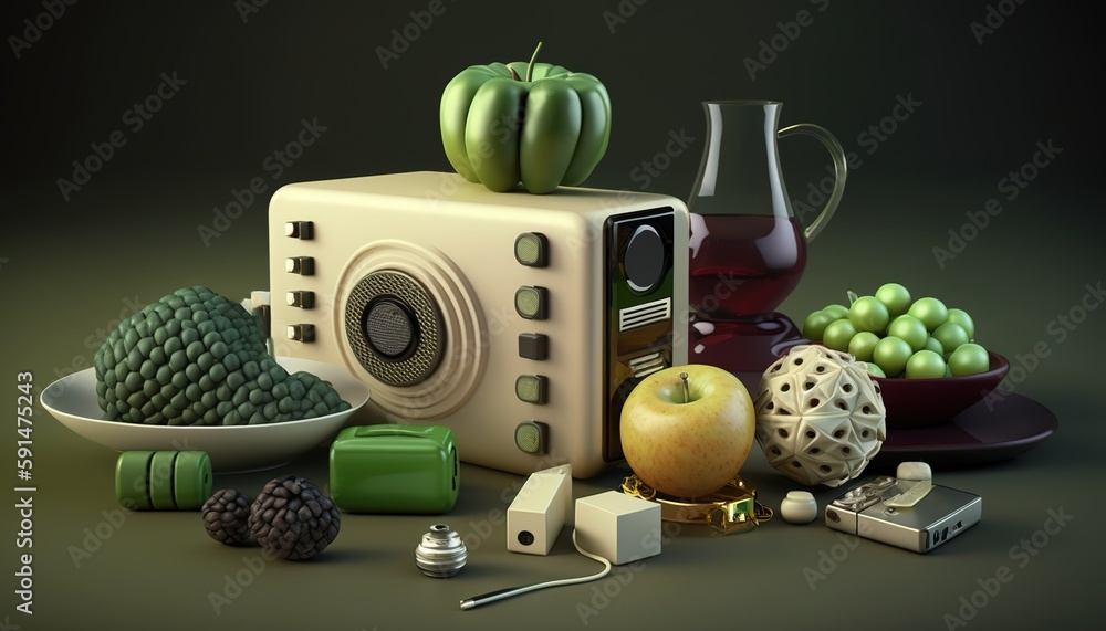 Poster still life examples of the notion of networks generative ai