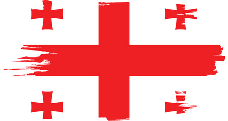 Obraz premium Brush stroke flag of GEORGIA