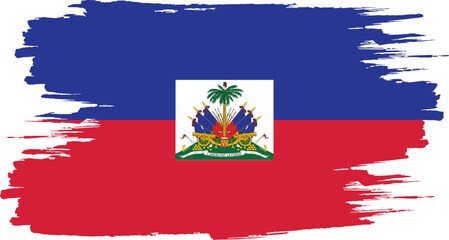 Brush stroke flag of HAITI