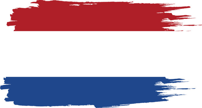 Brush stroke flag of NETHERLANDS