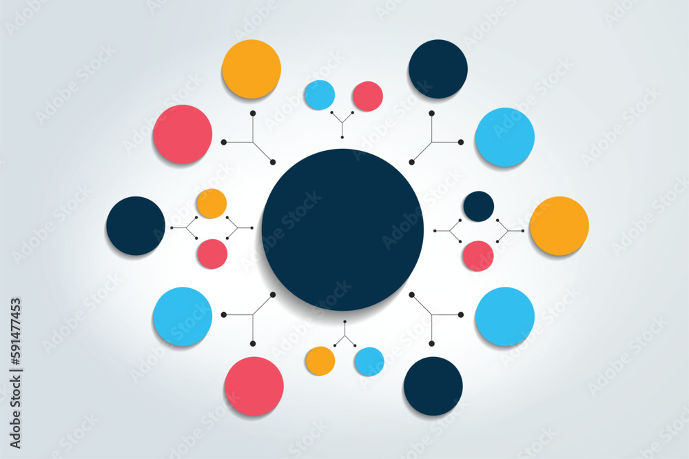 Wall mural flowchart diagram, scheme. infographic element.