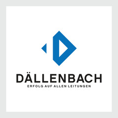 letter D logo. minimal design concept