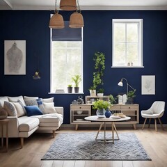 Minimalism living room, generative ai