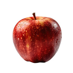 Fresh red apple isolated on trsparent background