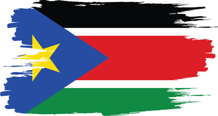 Brushstroke flag of SOUTH SUDAN