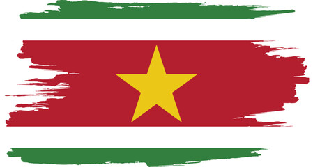 Brushstroke flag of SURINAME