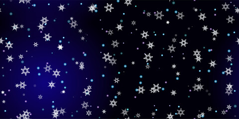 Falling Snowflakes seamless pattern flying snow