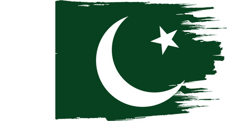 Brushstroke flag of PAKISTAN