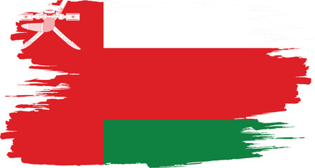 Brushstroke flag of OMAN