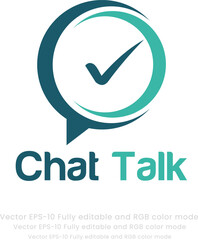 Video chat logo or chat icon logo