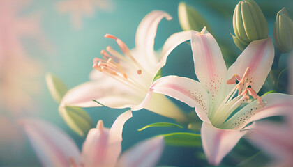 pink lilies background/ wallpaper