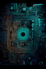 Close-Up of Circuit Board with Detailed Soldering and Wiring