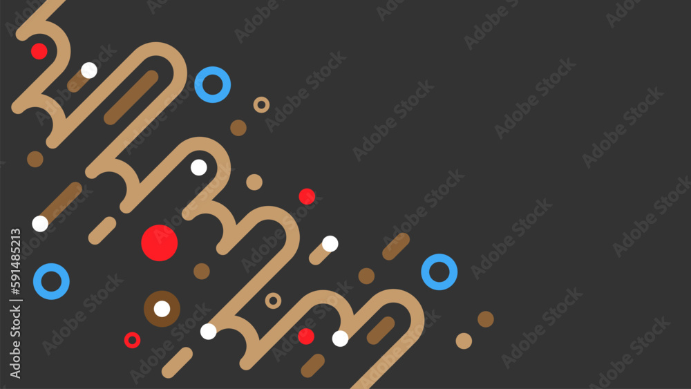 Poster dynamic wave memphis abstract background
