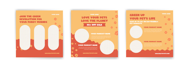 Eco-friendly pet product banner template