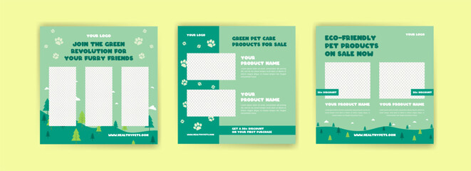 Fototapeta premium Eco-friendly pet product banner template