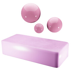 3d rendered illustration of a pink soap bubble