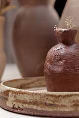 Chocolate dessert with cherries