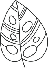 Lined Tropical Leaf