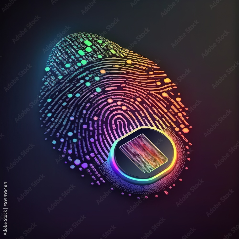 Poster fingerprint identification to access personal financial data. generative ai