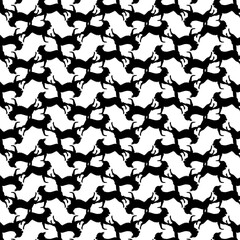 Dog running isolated graphic motif pattern