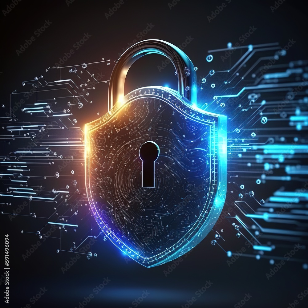 Poster cyber security, data protection, structure of virtual network on innovative internet network connect