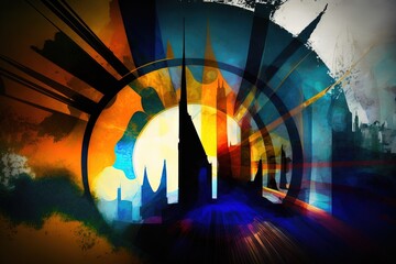 United Nations Day UN is Peace, dignity, and equality on a healthy planet, abstract illustration generative ai