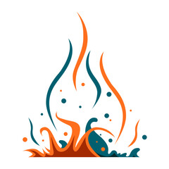 image of flame, fire and water, connection