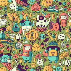 Fototapeta premium adventure time pattern