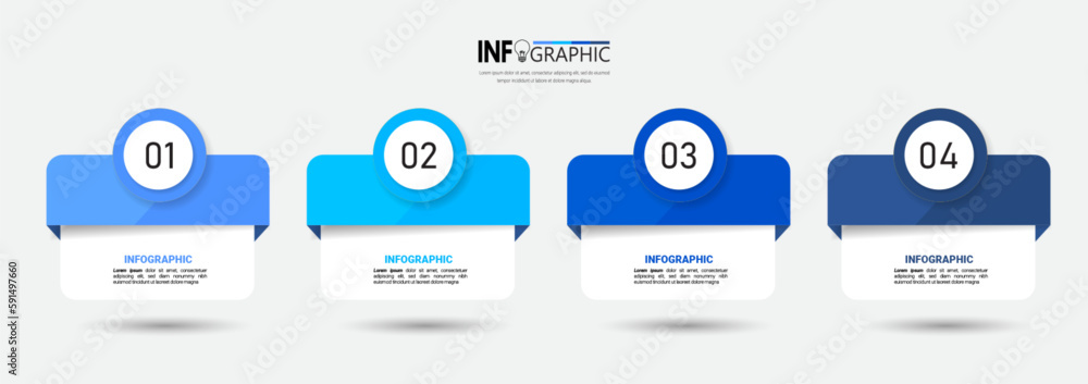 Poster presentation business infographic template vector.