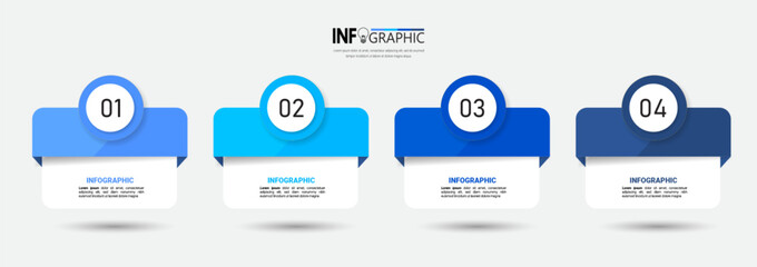 Presentation business infographic template vector.
