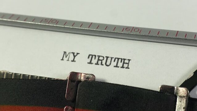 Typing My Truth on an old manual typewriter. A version of the truth. Share your perspective, tell your story, open up about your experience.