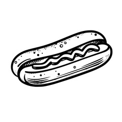 Hotdog vector illustration isolated on transparent background