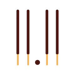 Pepero day. Border of biscuit sticks. Chocolate stick. Vector illustration. 11.11 day.