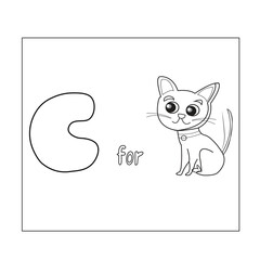 Childrens Alphabet Coloring Page For Kids