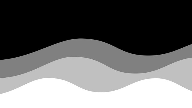 looped animation waves white and gray. 2d motion