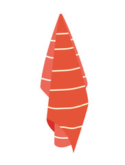 Concept Towels for bathroom bath. A striking flat vector illustration designed for web use, featuring a bold cartoon concept on a white background. Vector illustration.