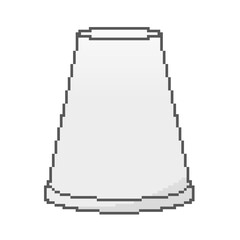 Upside down paper cups of pixel art