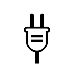  Electric plug. Vector icon on white background.