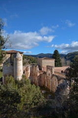 Fototapeta na wymiar The ruins of the Monastery of San Pedro de Arlanza.