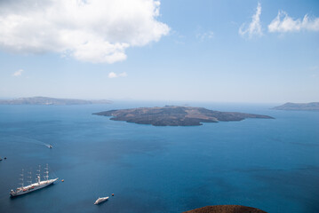 Beautiful nature of Greece. Sea and mountains.