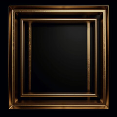 Golden Frame Luxury Background Mockup. Generative AI