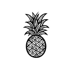 Obraz premium Pineapple vector illustration isolated on transparent background