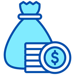 money bag, business and finance icon.