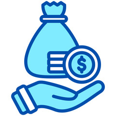 money bag, business and finance icon.