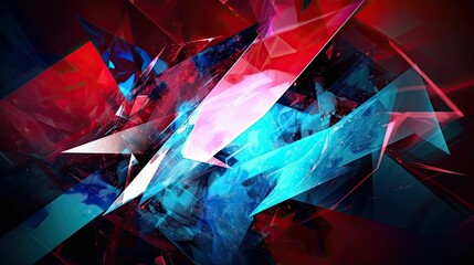 White blue and red abstract background texture. Geometrical shapes and lines textures. Generative AI illustration.