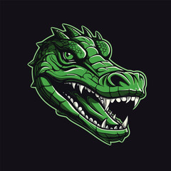 CrocodileTiger head gaming logo esport